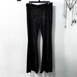 ⭐️NWOT⭐️ Dolls Kill Velvet Flare Leggings